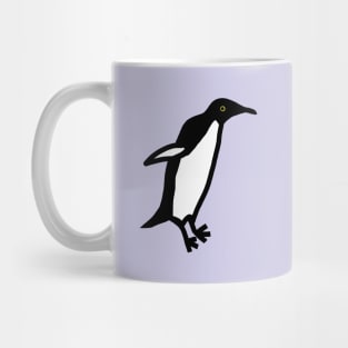 Cute Jumping Penguin Doodle Animals Mug
